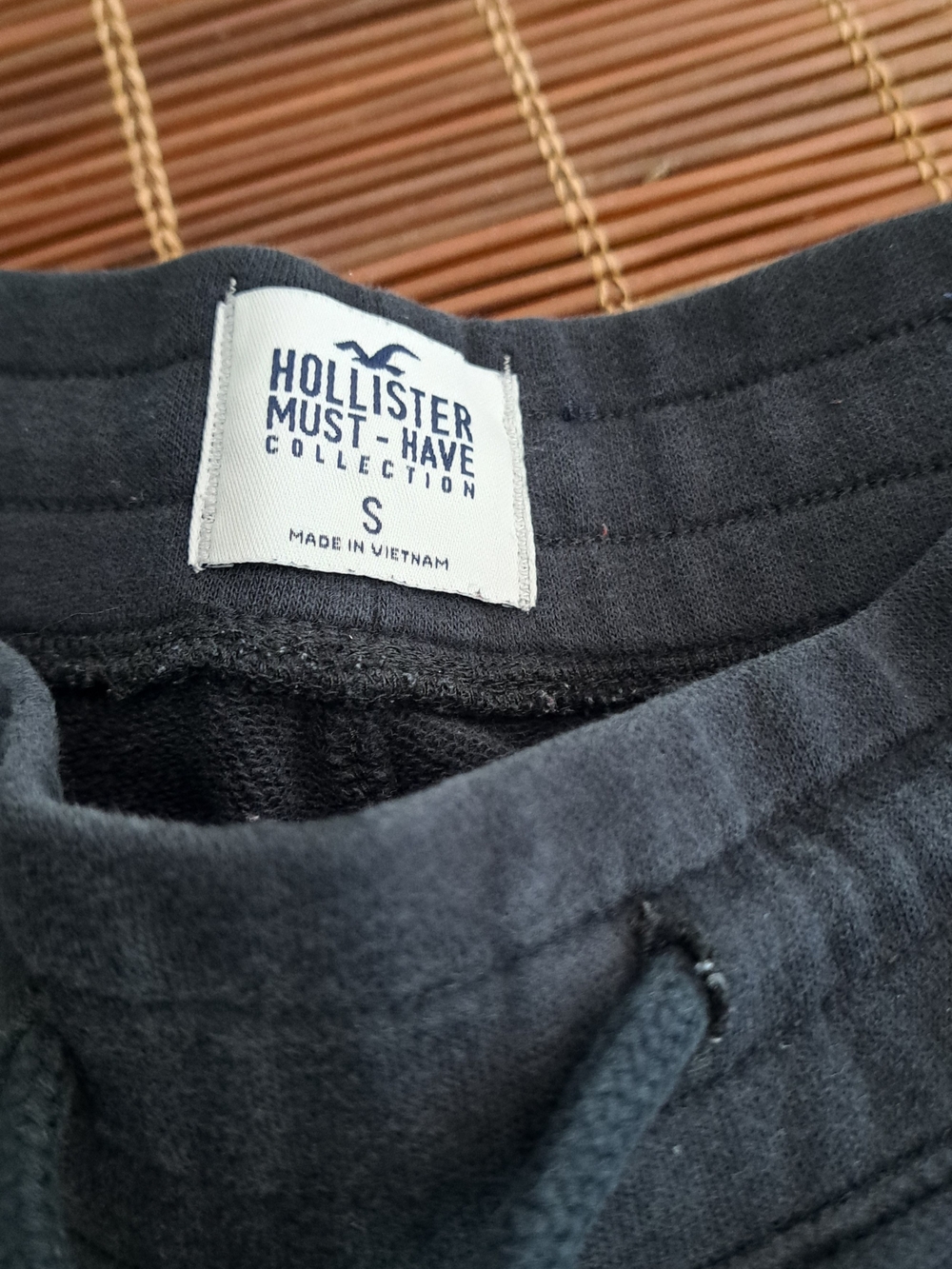 Hollister Black Shorts With Script Logo and Fringing Bottom.  Super Cute!